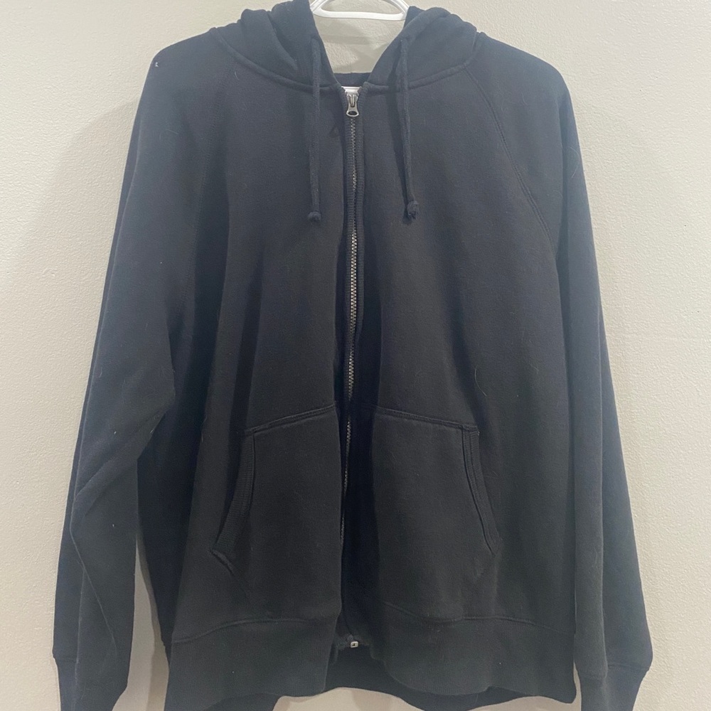 2 black zip ups